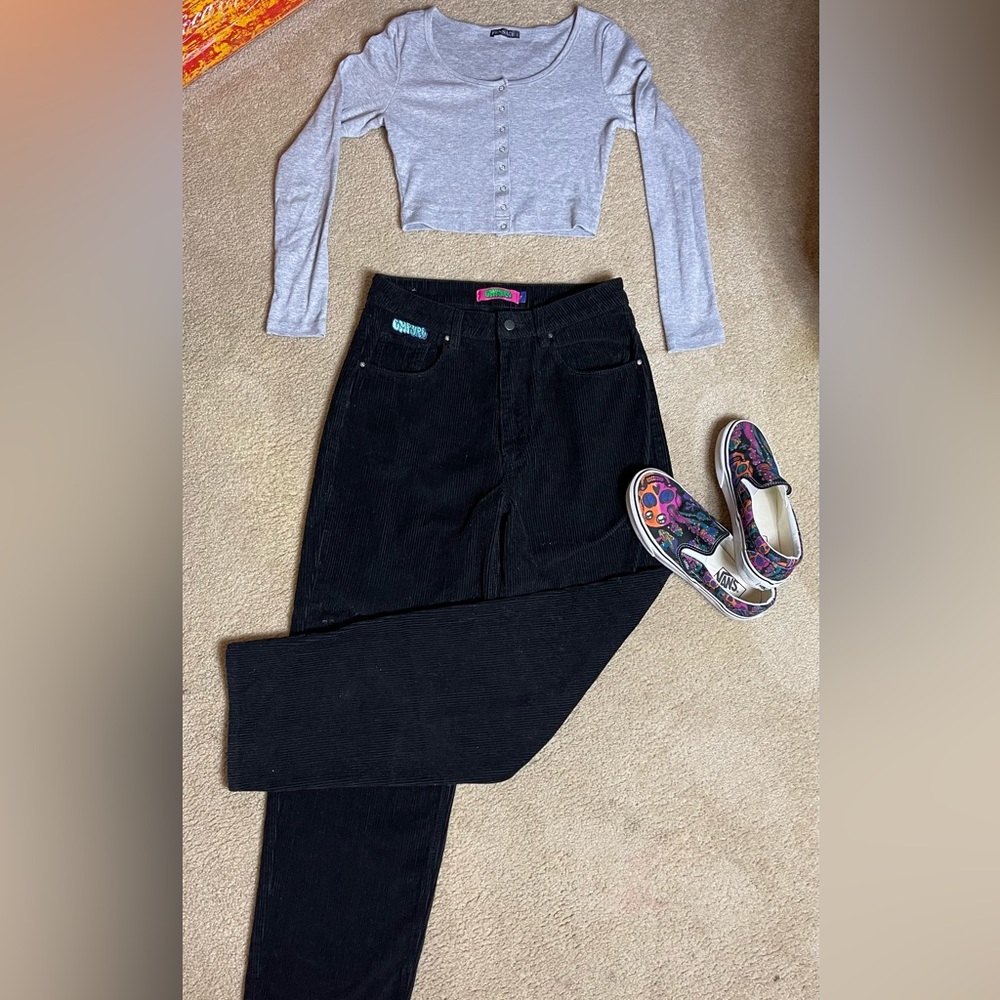 Empyre “Tori” Baggy Black Corduroy Pants - Size 7